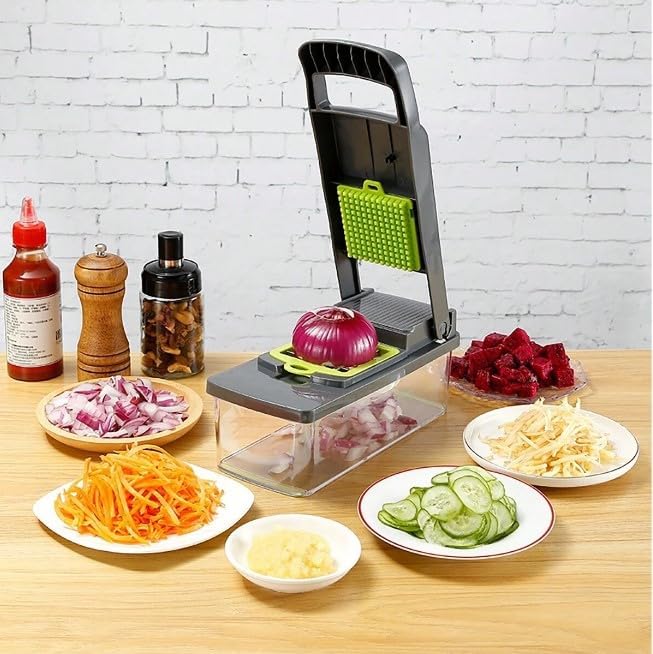 Picador de Verduras 14 en 1 – Cortador Multifuncional con 14 Accesorios