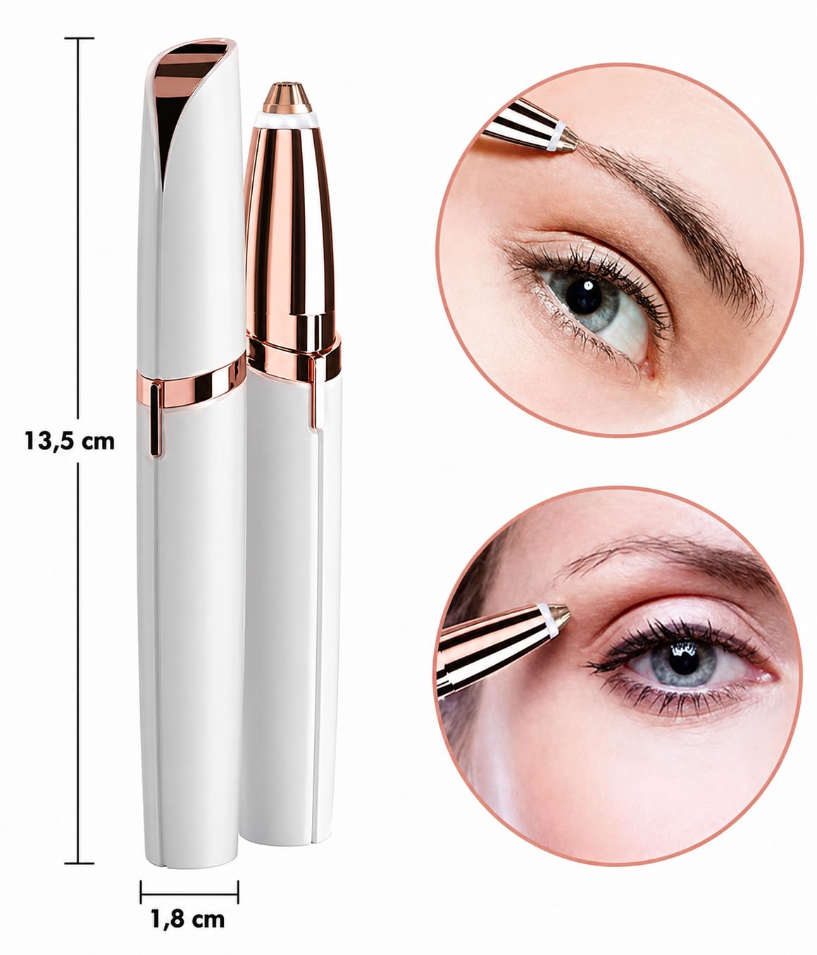 Depilador de Cejas Avelon™ con Luz LED – Precisión y Acabado Perfecto