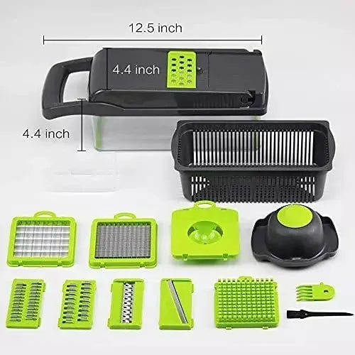 Picador de Verduras 14 en 1 – Cortador Multifuncional con 14 Accesorios